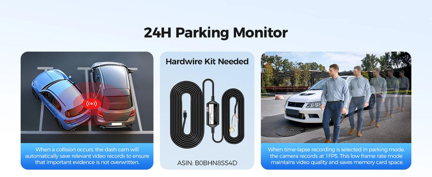 AZDOME M300S 4K Dual Camera Dash Cam with ADAS