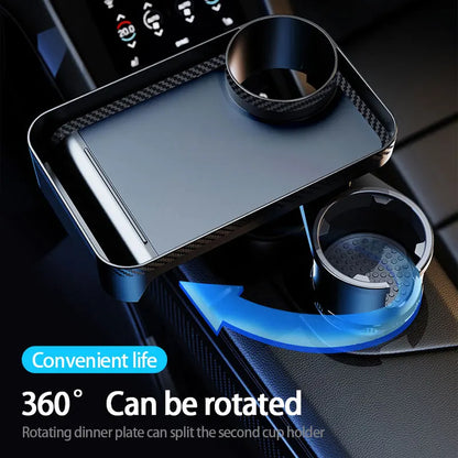 SEAMETAL Premium Car Cup Holder Expander with Food Tray