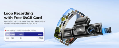 AZDOME M550 Max 4K Triple Camera Dash Cam