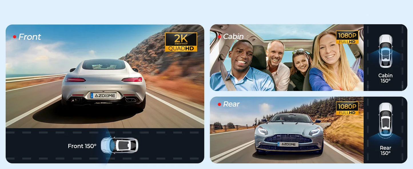 AZDOME M550 Pro 4K Dash Cam with 5.8GHz WiFi