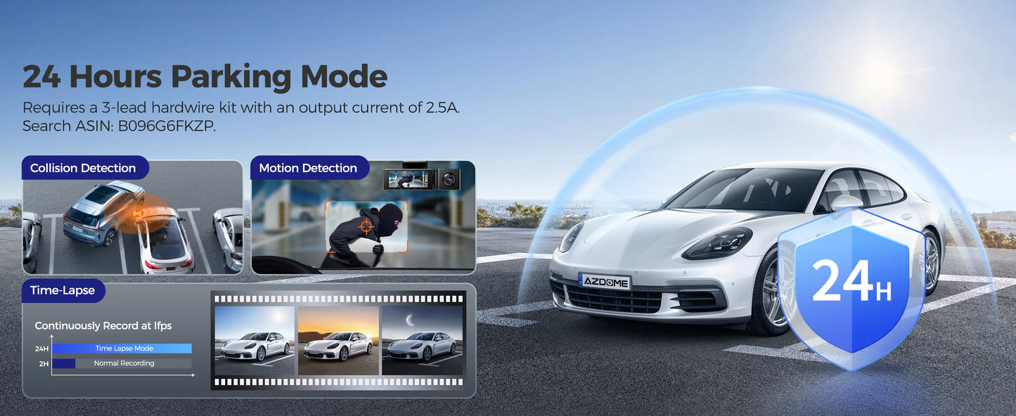 AZDOME M550 Max 4K Triple Camera Dash Cam