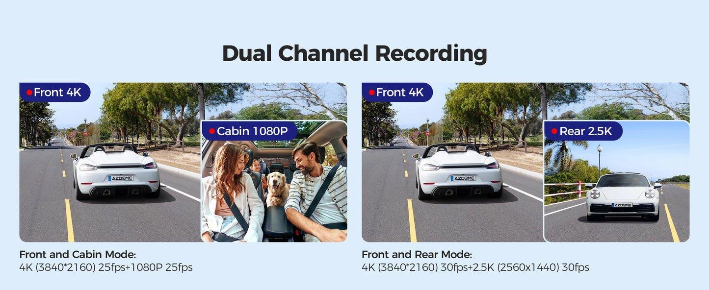 AZDOME M550 Max 4K Triple Camera Dash Cam