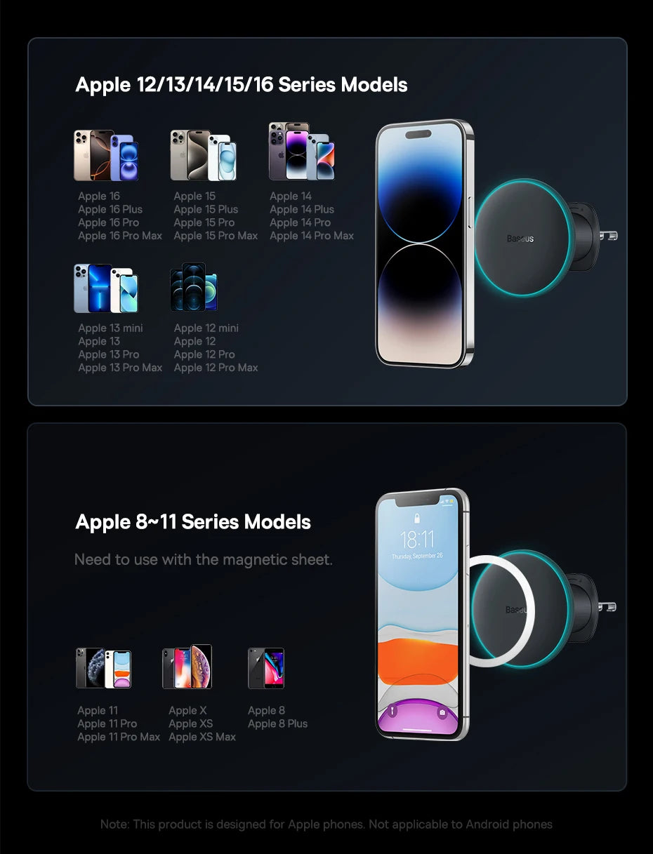 Baseus 15W MagSafe Wireless Car Charger