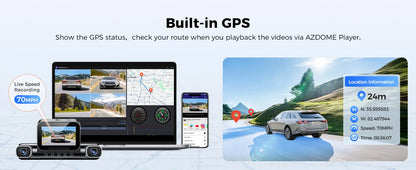 AZDOME M660 4-Channel Dash Cam with 128GB Storage