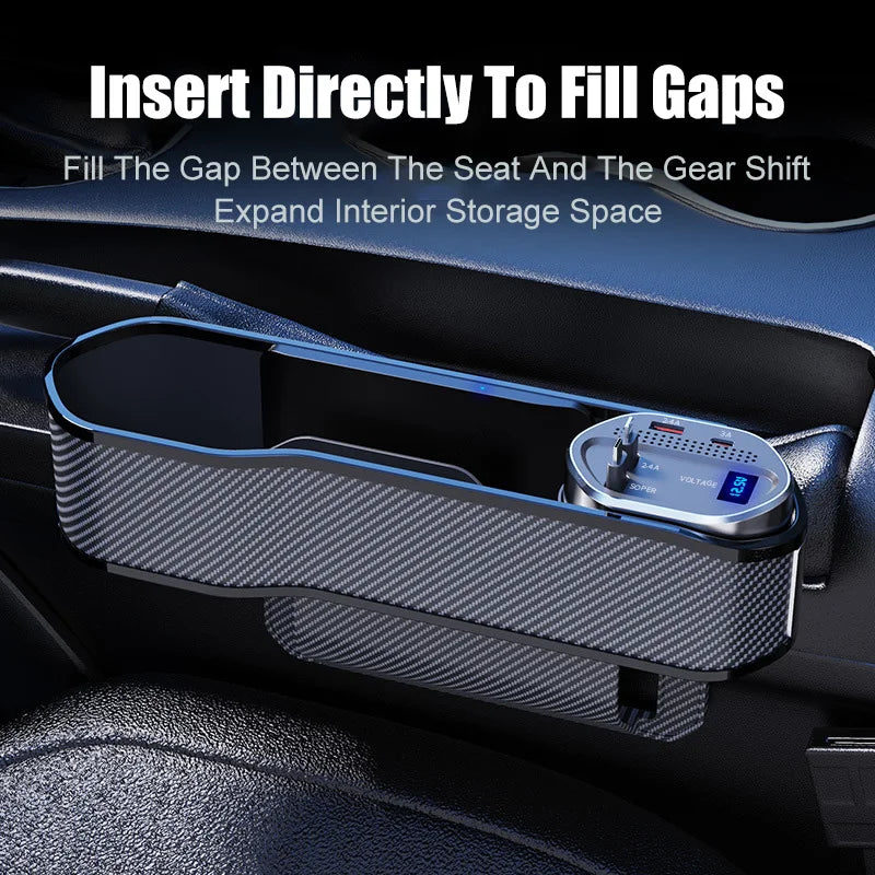 Car Seat Gap Organizer with Wireless Charging