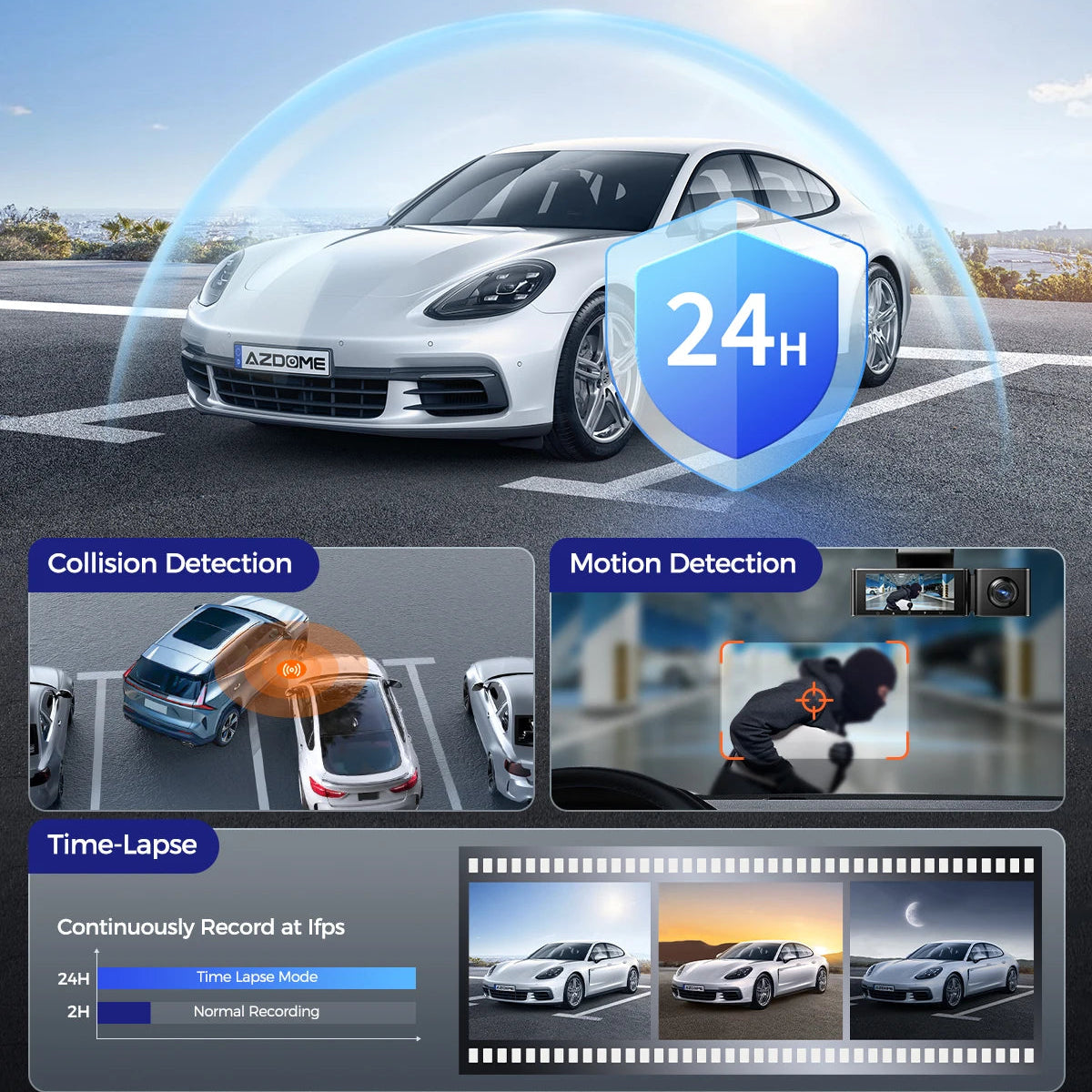 AZDOME M550 Max 4K Triple Camera Dash Cam