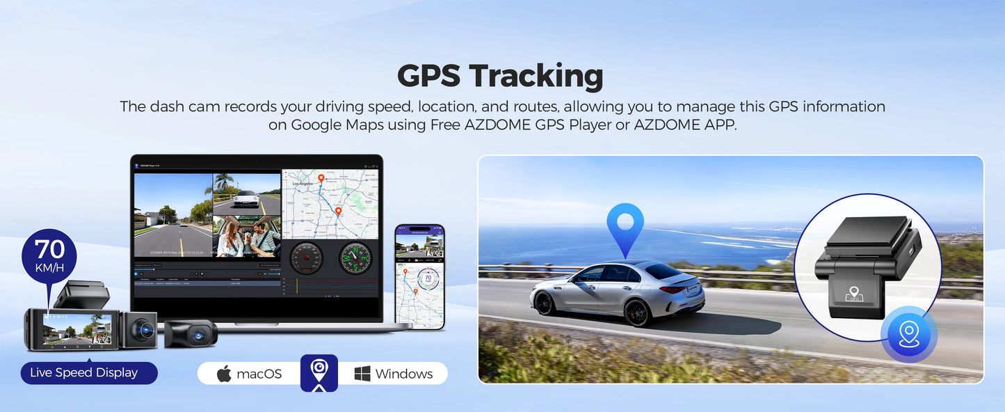 AZDOME M550 Max 4K Triple Camera Dash Cam