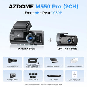 AZDOME M550 Pro 4K Dash Cam with 5.8GHz WiFi