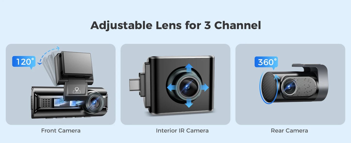 AZDOME M550 Pro 4K Dash Cam with 5.8GHz WiFi