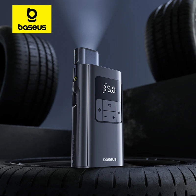 Baseus 2-in-1 Portable Tire Inflator with Flashlight