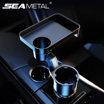 SEAMETAL Premium Car Cup Holder Expander with Food Tray