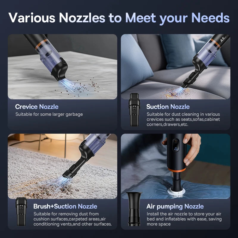 Baseus A5 Wireless Car Vacuum Cleaner 2-in-1