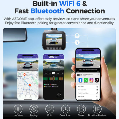 AZDOME GS63H 4K Dash Cam with GPS & WiFi
