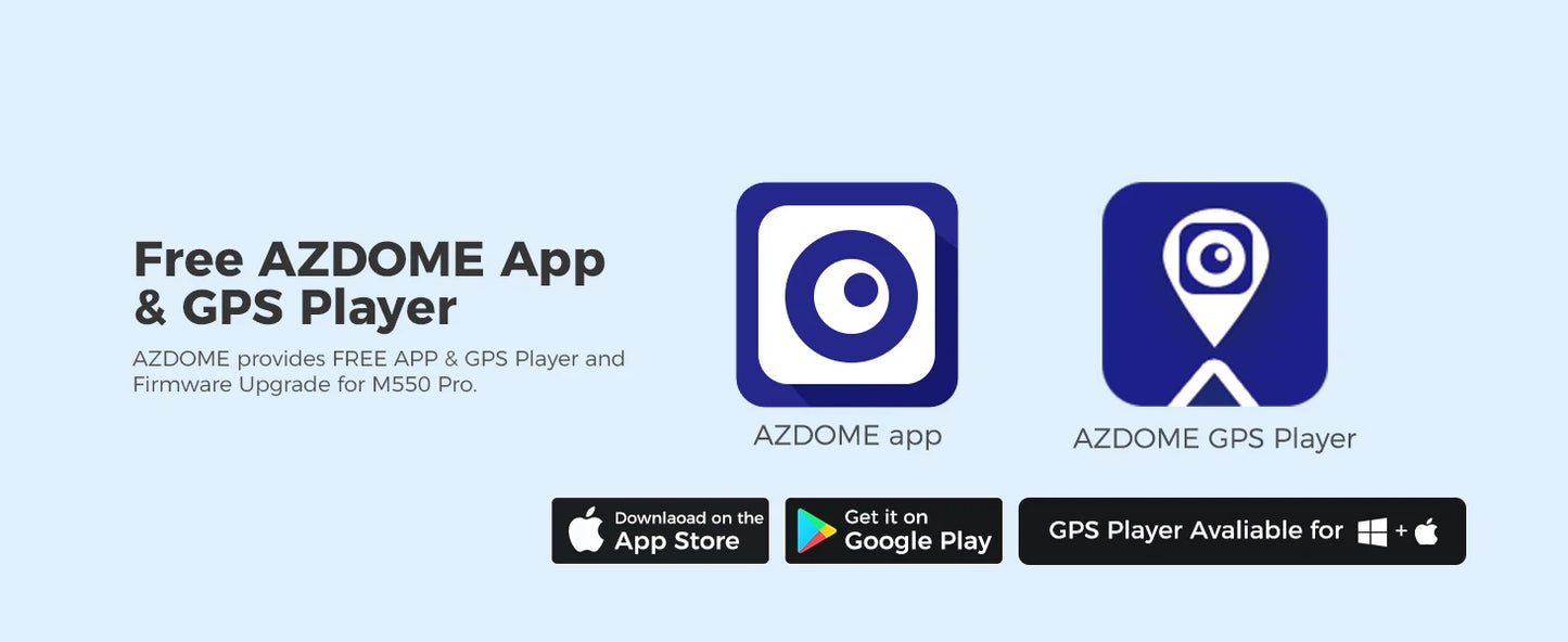 AZDOME M550 Pro 4K Dash Cam with 5.8GHz WiFi