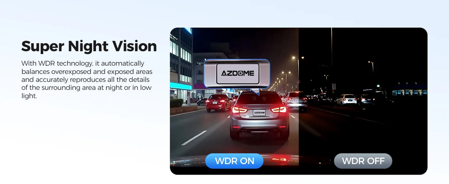 AZDOME M300S 4K Dual Camera Dash Cam with ADAS