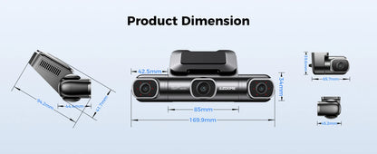 AZDOME M660 4-Channel Dash Cam with 128GB Storage