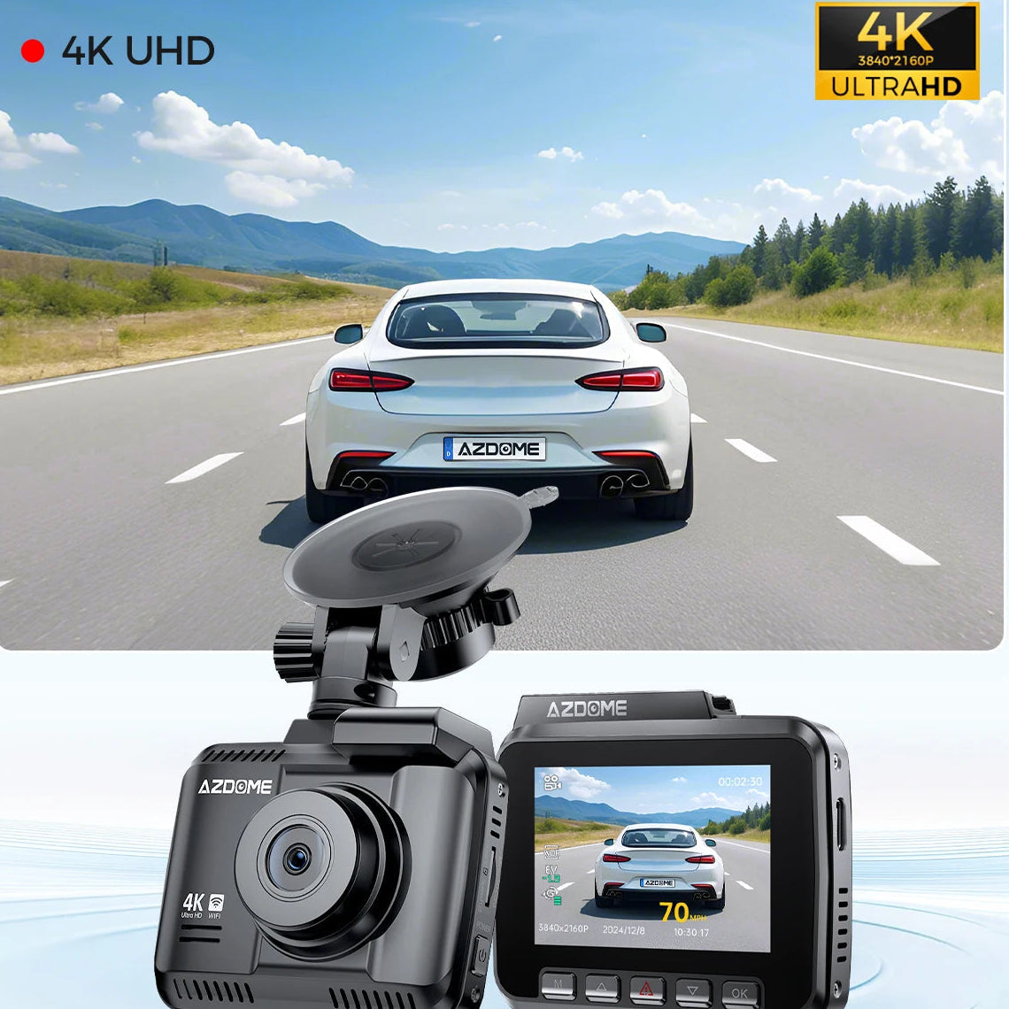 AZDOME GS63H 4K Dash Cam with GPS & WiFi