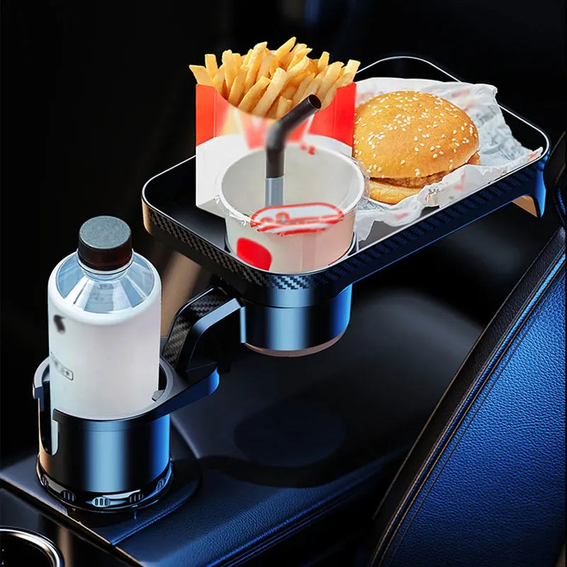 SEAMETAL Premium Car Cup Holder Expander with Food Tray