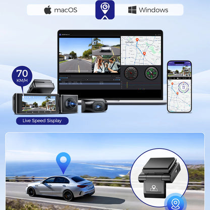 AZDOME M550 Max 4K Triple Camera Dash Cam