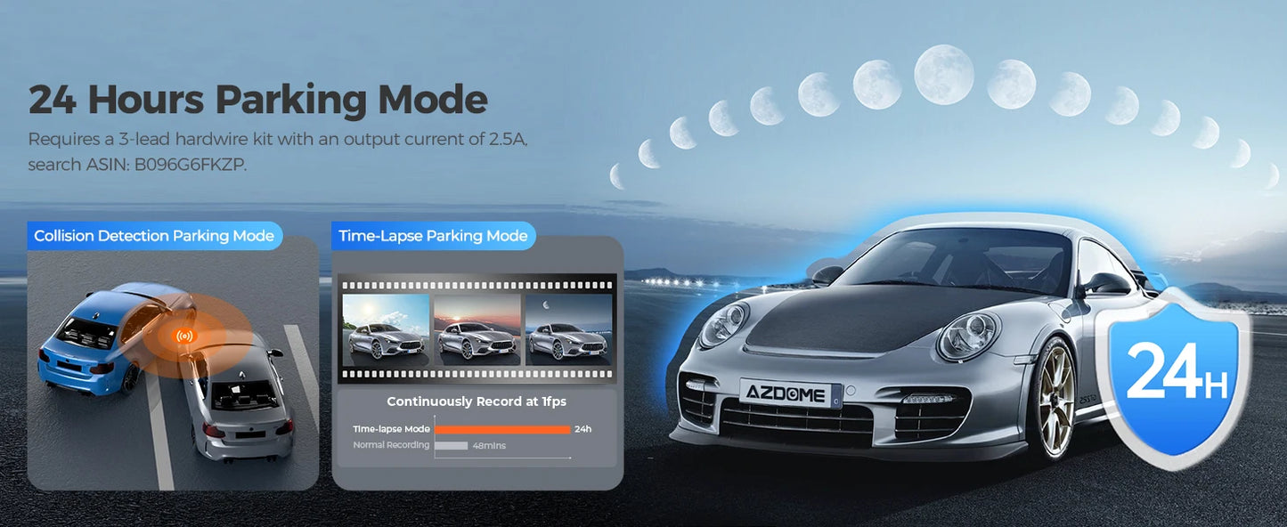 AZDOME M550 Pro 4K Dash Cam with 5.8GHz WiFi