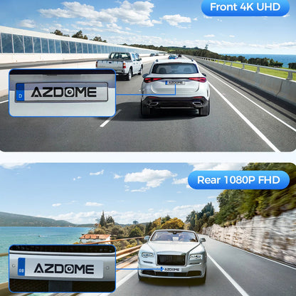 AZDOME M300S 4K Dual Camera Dash Cam with ADAS
