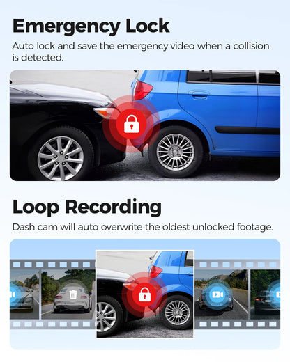 AZDOME M300S 4K Dual Camera Dash Cam with ADAS